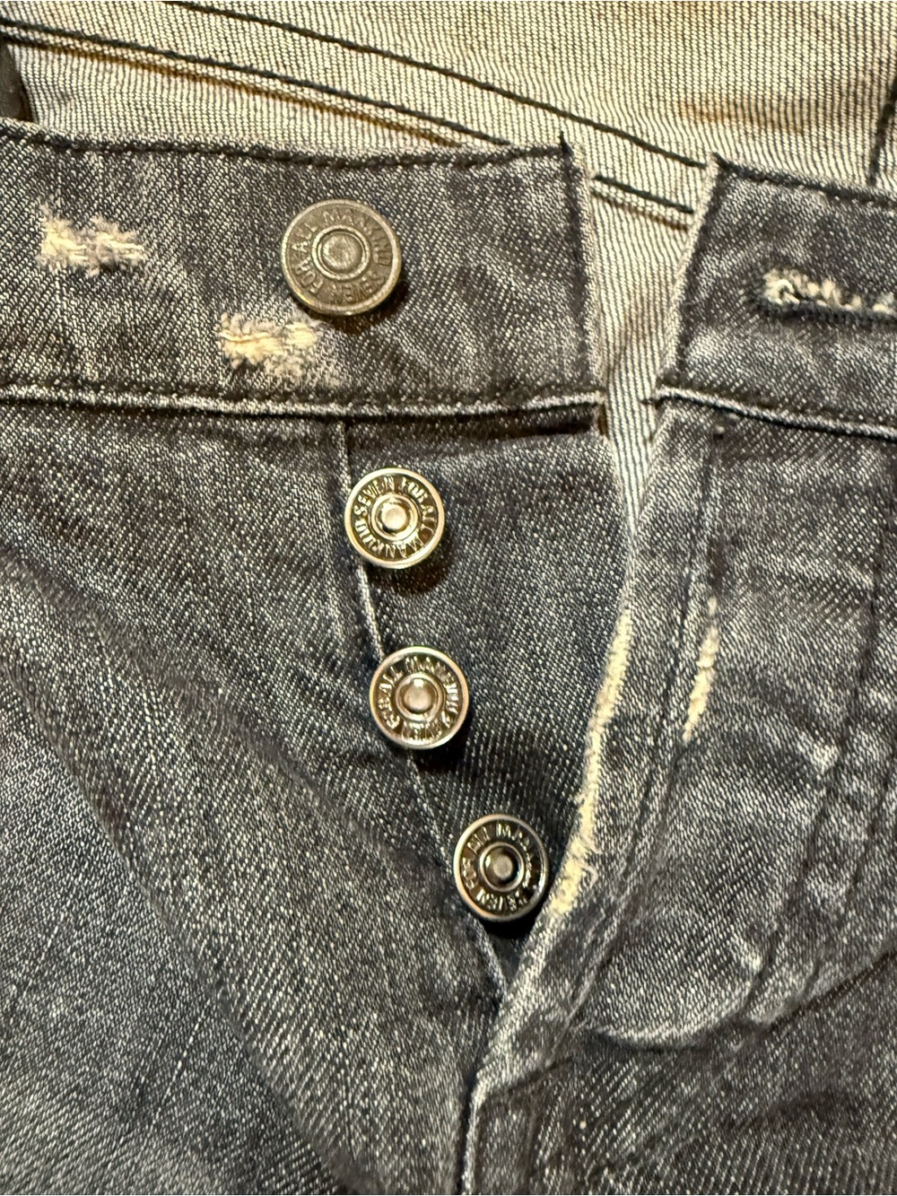 7 For All Mankind Josefina Distressed Jeans Women’s 24 Dark Wash - Picture 2 of 11